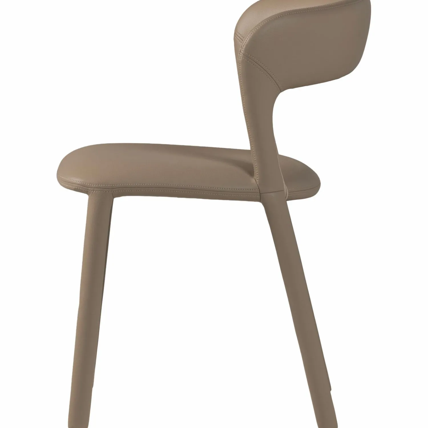 Online WOOOD Noble eetkamerstoel leerlook Zand