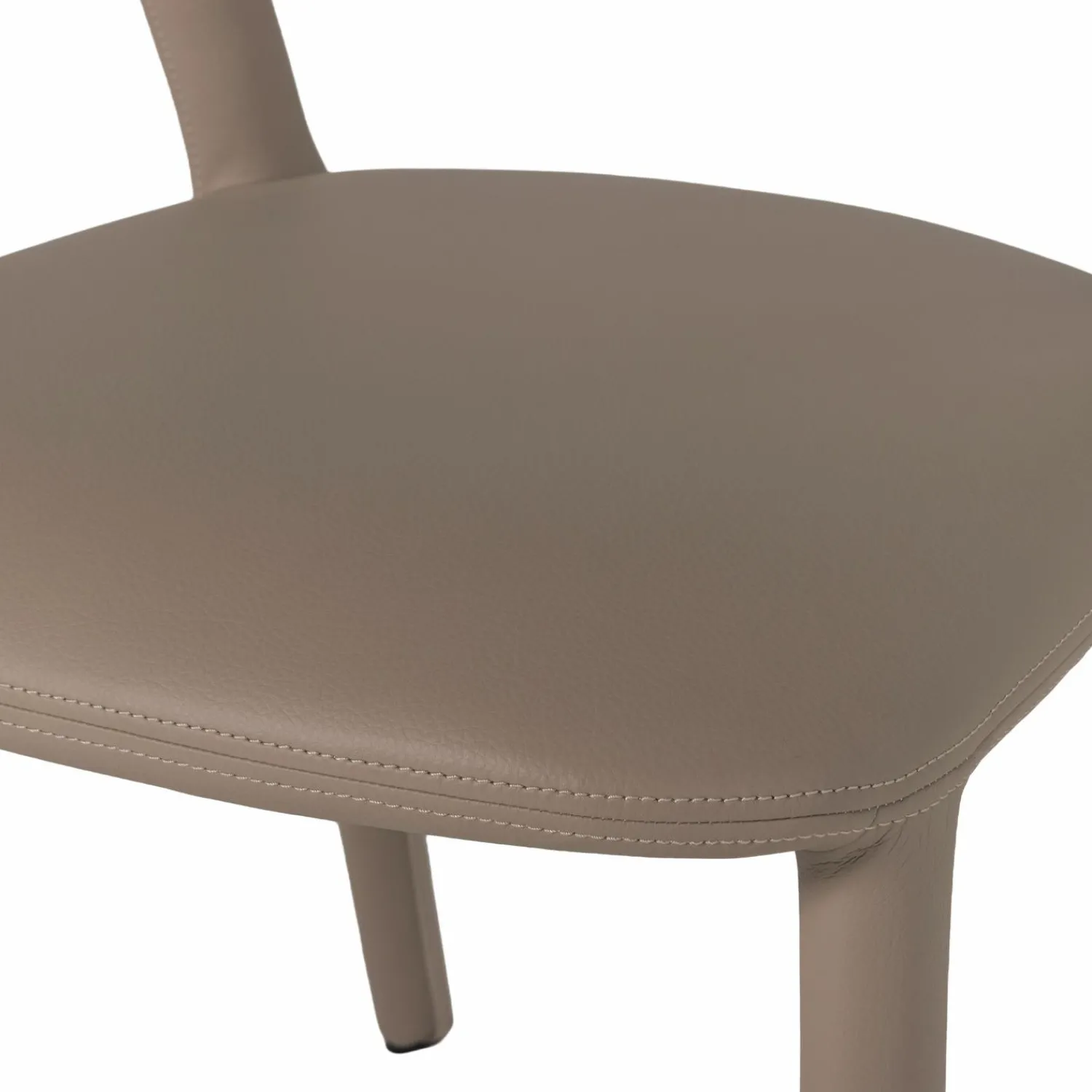 Online WOOOD Noble eetkamerstoel leerlook Zand