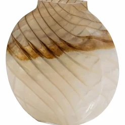 Outlet WOOOD Norbert handgevormde vaas glas bruin