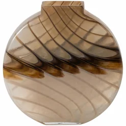 Outlet WOOOD Norbert handgevormde vaas glas bruin