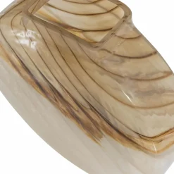 Outlet WOOOD Norbert handgevormde vaas glas bruin