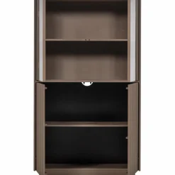 Best WOOOD Nova lage vitrinekast grenen truffel bruin