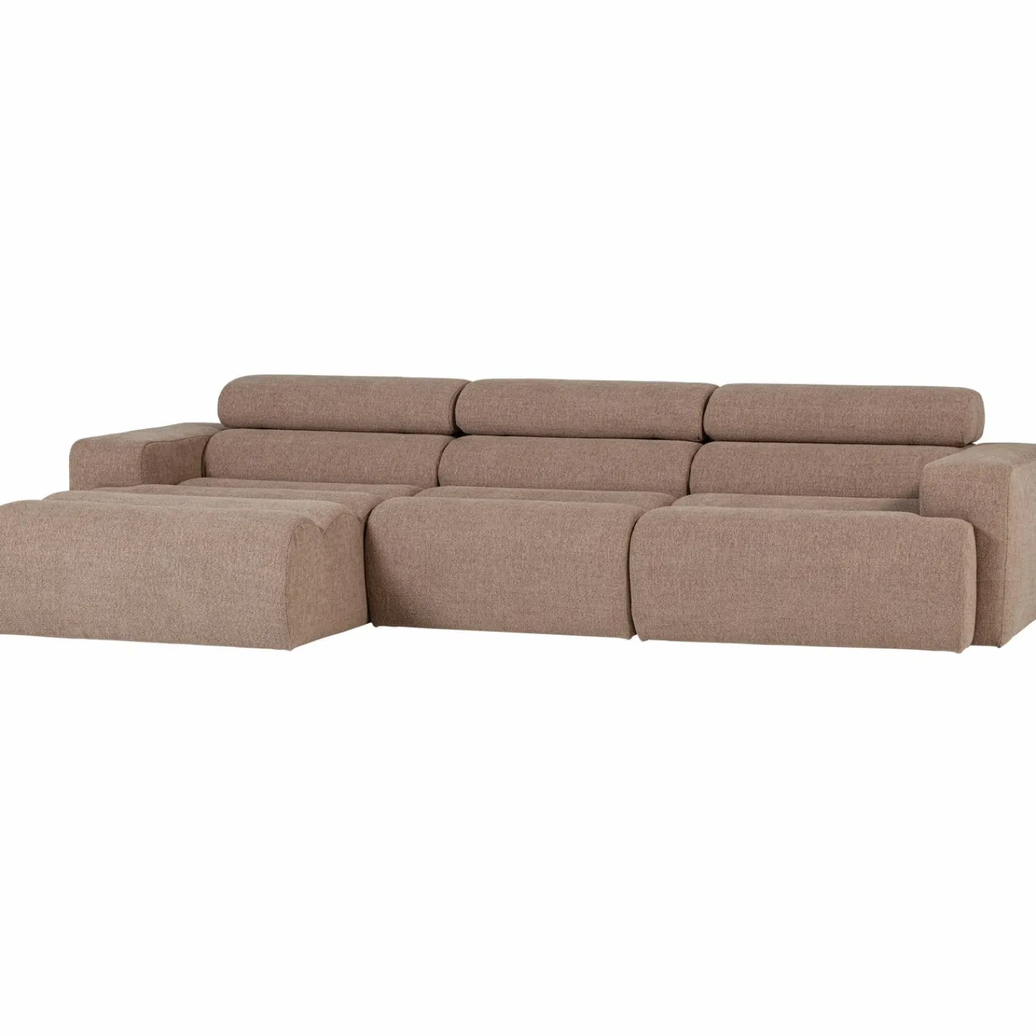 Hot WOOOD Novi chaise longue bank links bouclé Taupe