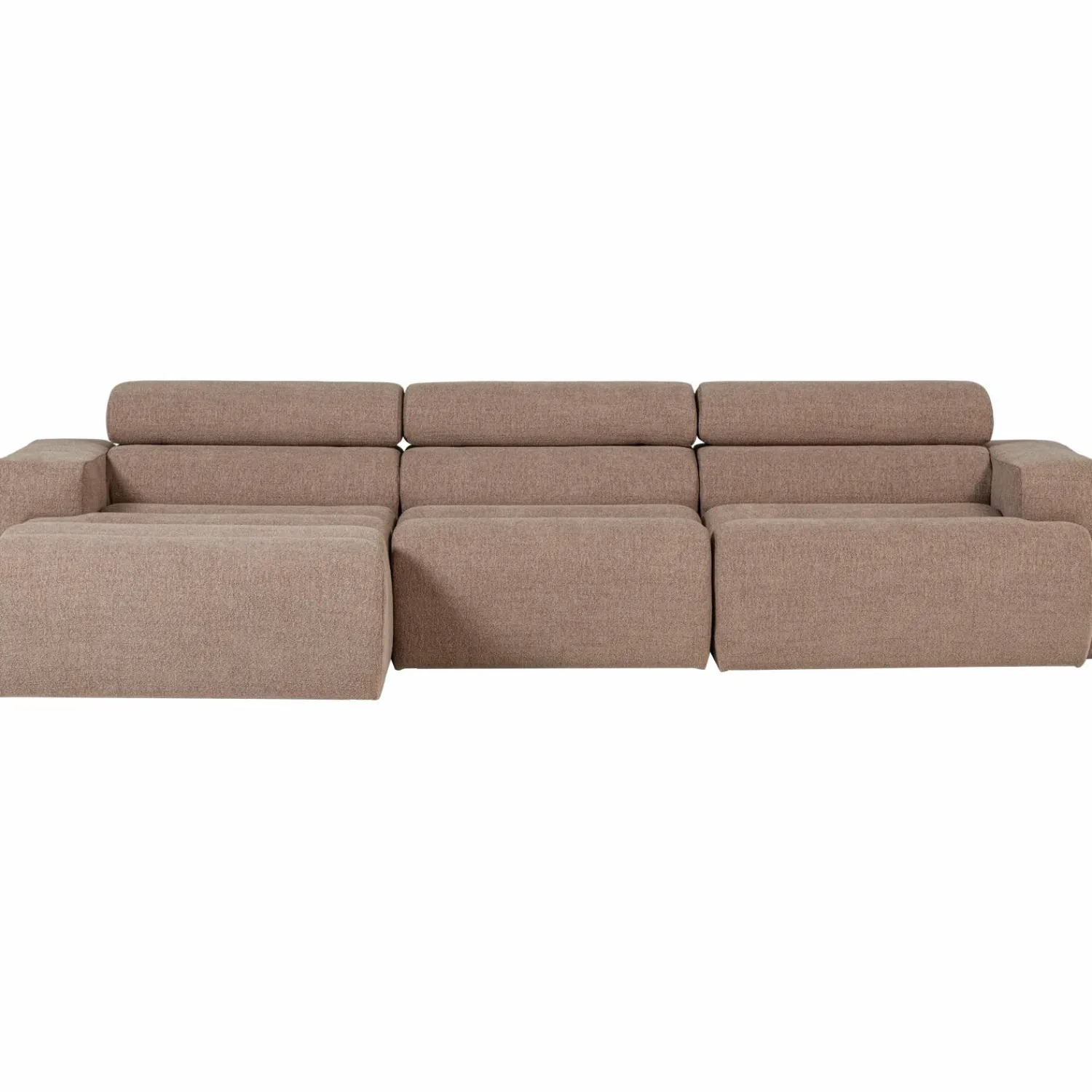 Hot WOOOD Novi chaise longue bank links bouclé Taupe