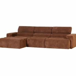 Clearance WOOOD Novi chaise longue bank links ribstof Terra