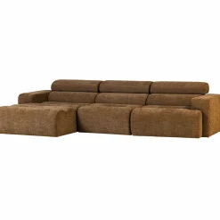 New WOOOD Novi chaise longue bank links karamelbruin melange Karamel melange