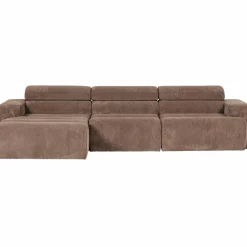 Best WOOOD Novi chaise longue bank links ribstof Taupe