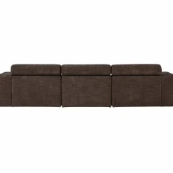 Online WOOOD Novi chaise longue bank links Donkerbruin melange