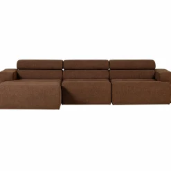 Discount WOOOD Novi chaise longue bank links bouclé Mokkabruin