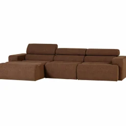 Discount WOOOD Novi chaise longue bank links bouclé Mokkabruin
