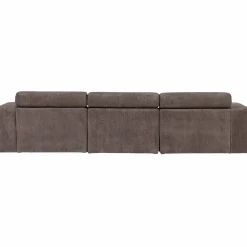 Discount WOOOD Novi chaise longue bank links ribstof grijsbruin Grijs/bruin