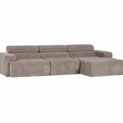 Discount WOOOD Novi chaise longue bank rechts ribstof Zand