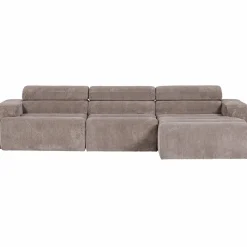 Discount WOOOD Novi chaise longue bank rechts ribstof Zand