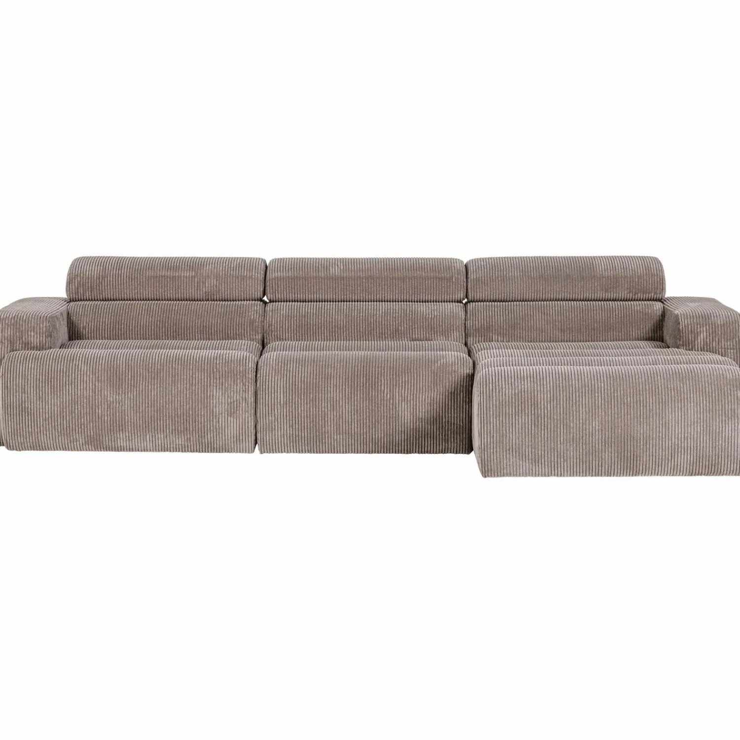 Discount WOOOD Novi chaise longue bank rechts ribstof Zand
