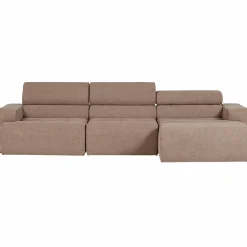 Hot WOOOD Novi chaise longue bank rechts bouclé Taupe
