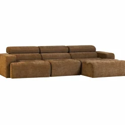 Sale WOOOD Novi chaise longue bank rechts karamelbruin melange Karamel melange