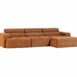 Best WOOOD Novi chaise longue bank rechts Oranje melange