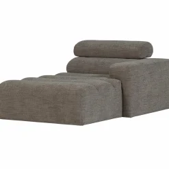 Hot WOOOD Novi chaise longue element arm rechts Grijs melange