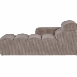 Clearance WOOOD Novi chaise longue element arm links ribstof Zand