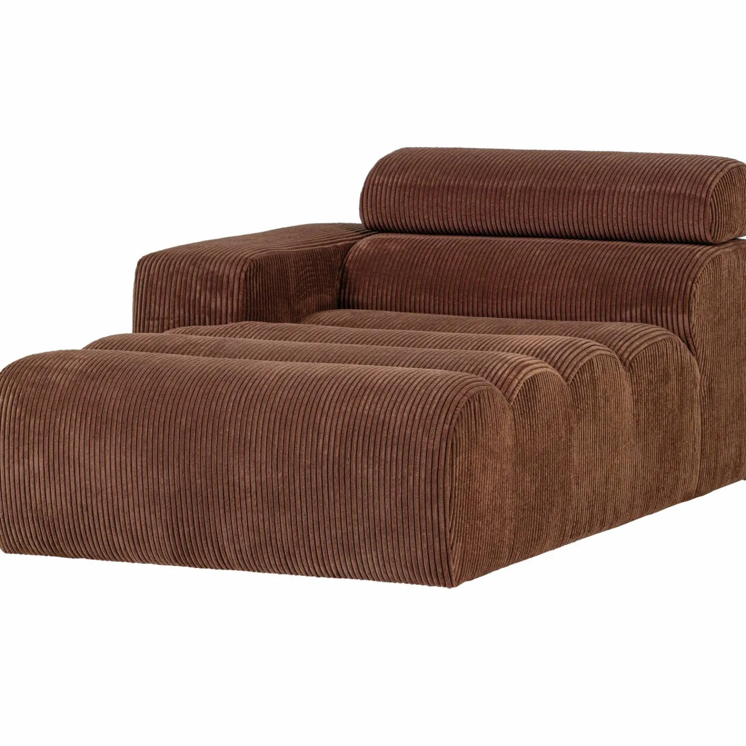 Online WOOOD Novi chaise longue element arm links ribstof Terra