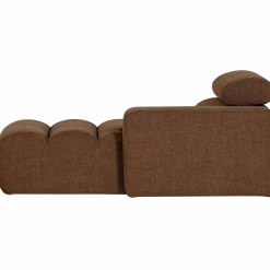Outlet WOOOD Novi chaise longue element arm rechts bouclé Mokkabruin