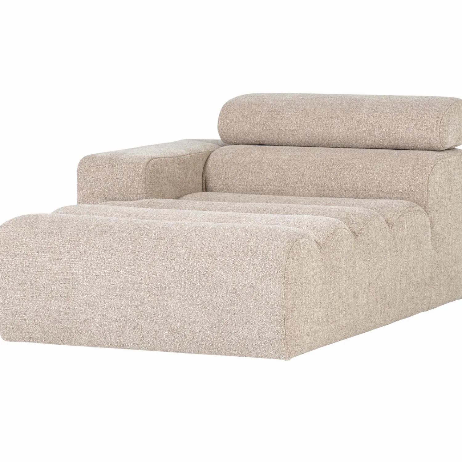 New WOOOD Novi chaise longue element arm links bouclé Naturel