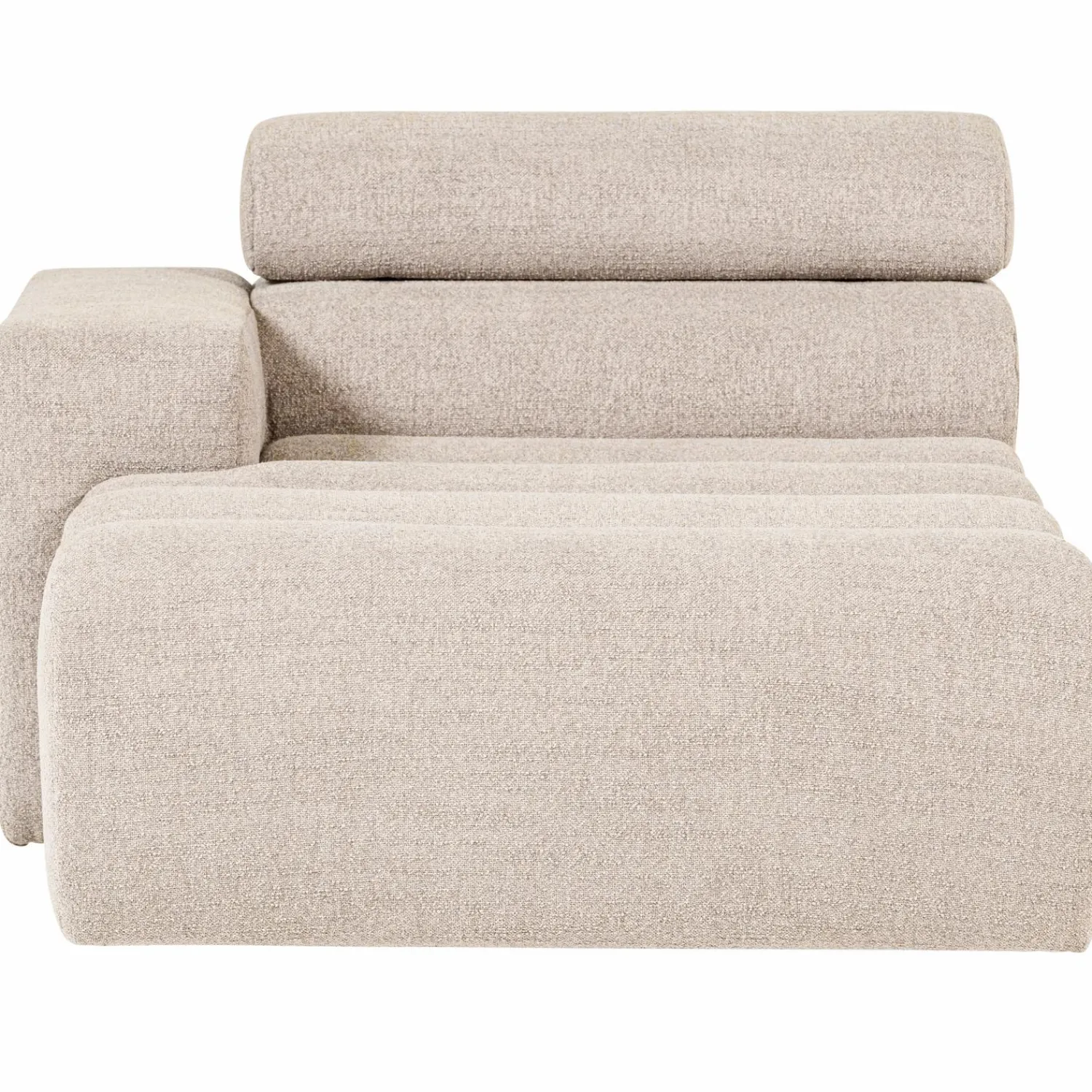 New WOOOD Novi chaise longue element arm links bouclé Naturel