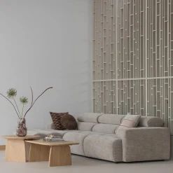 New WOOOD Novi chaise longue element arm links bouclé Naturel