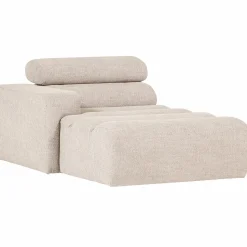 New WOOOD Novi chaise longue element arm links bouclé Naturel
