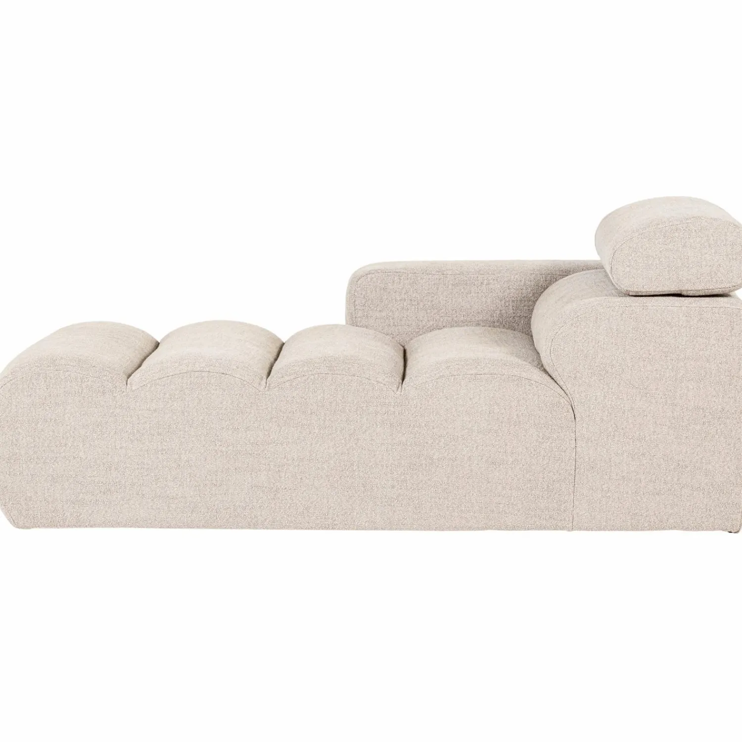 New WOOOD Novi chaise longue element arm links bouclé Naturel