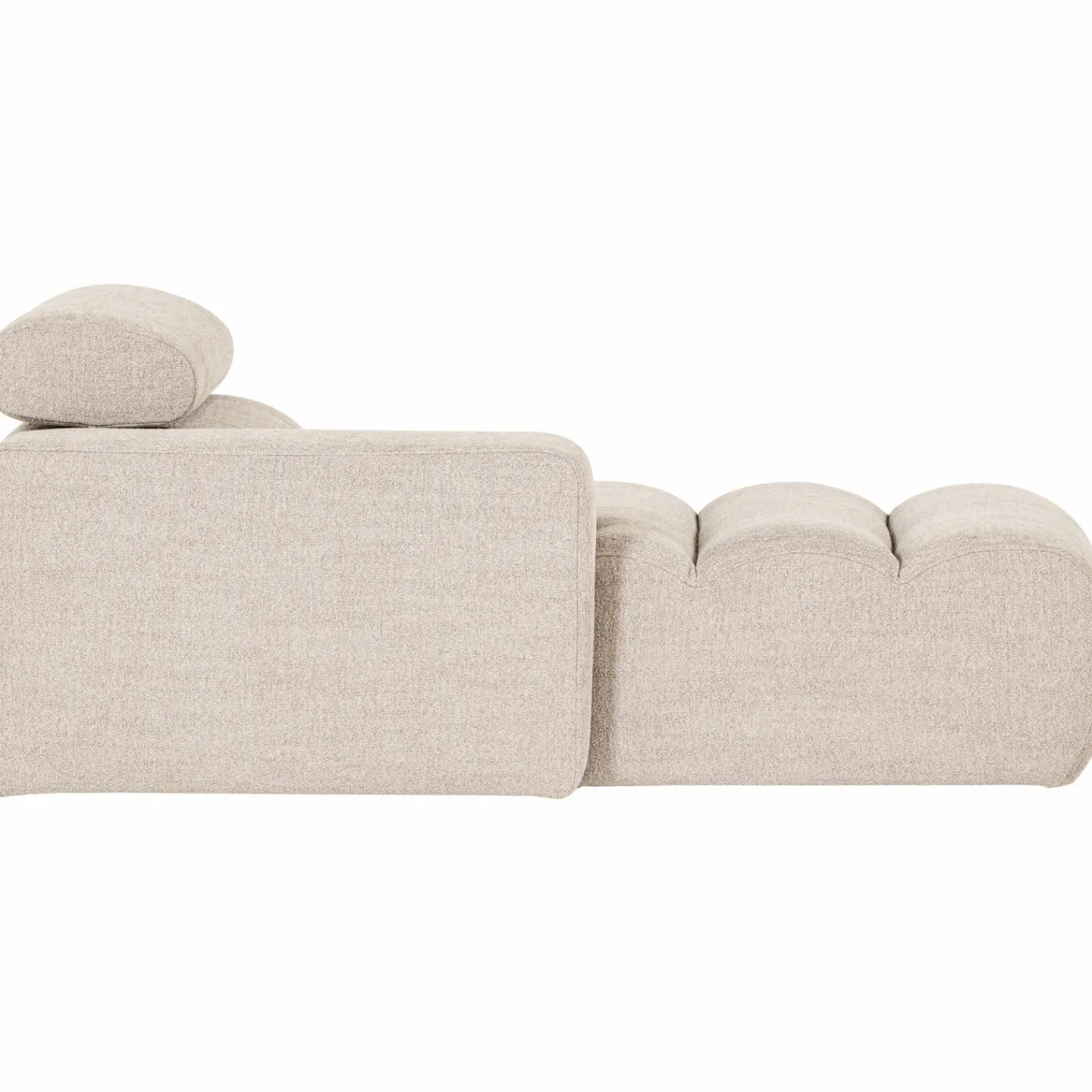 New WOOOD Novi chaise longue element arm links bouclé Naturel