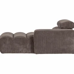 Sale WOOOD Novi chaise longue element arm rechts ribstof grijsbruin Grijs/bruin