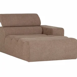 Clearance WOOOD Novi chaise longue element arm rechts bouclé Taupe