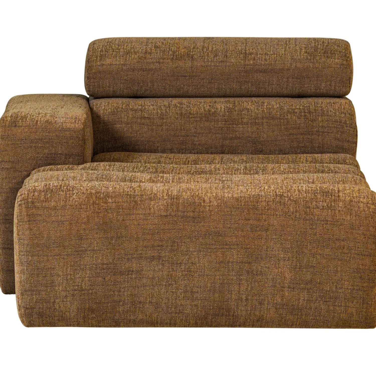 WOOOD Novi chaise longue element arm links karamelbruin melange Karamel melange