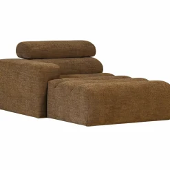 WOOOD Novi chaise longue element arm links karamelbruin melange Karamel melange