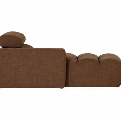 Online WOOOD Novi chaise longue element arm links bouclé Mokkabruin