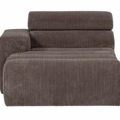 Sale WOOOD Novi chaise longue element arm links ribstof grijsbruin Grijs/bruin