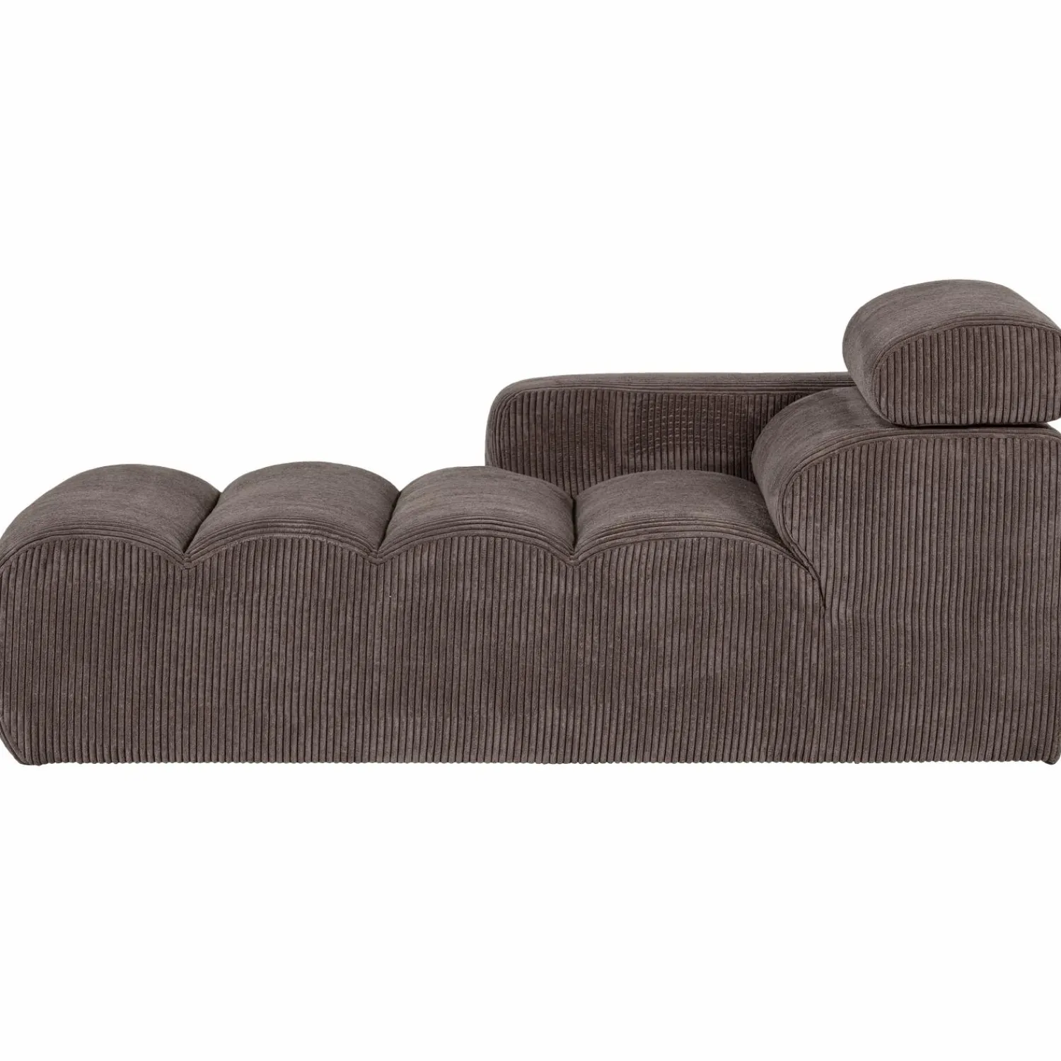 Sale WOOOD Novi chaise longue element arm links ribstof grijsbruin Grijs/bruin
