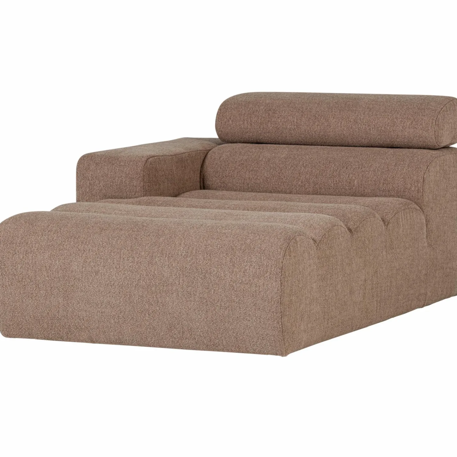Online WOOOD Novi chaise longue element arm links bouclé Taupe