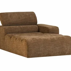 Online WOOOD Novi chaise longue element arm rechts karamelbruin melange Karamel melange