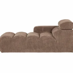 WOOOD Novi chaise longue element arm links ribstof Taupe
