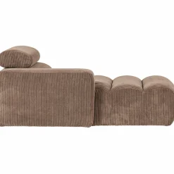 WOOOD Novi chaise longue element arm links ribstof Taupe