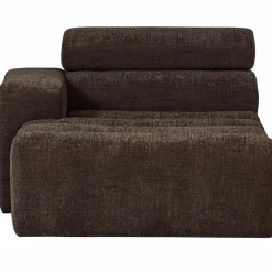 Sale WOOOD Novi chaise longue element arm links Donkerbruin melange