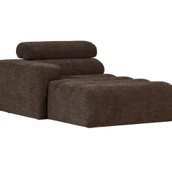 Sale WOOOD Novi chaise longue element arm links Donkerbruin melange