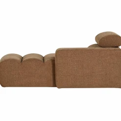 Best WOOOD Novi chaise longue element arm rechts bouclé bruin Karamel