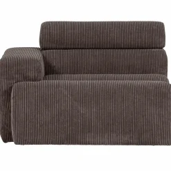 Online WOOOD Novi 1-zits element arm links ribstof grijsbruin Grijs/bruin