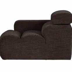 Clearance WOOOD Novi 1-zits element arm links Donkerbruin melange