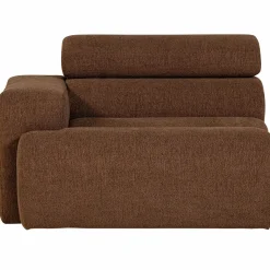 Discount WOOOD Novi 1-zits element arm links bouclé Mokkabruin