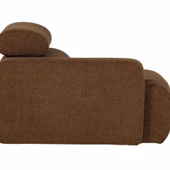 Discount WOOOD Novi 1-zits element arm links bouclé Mokkabruin