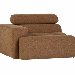 Hot WOOOD Novi 1-zits element arm links bouclé bruin Karamel